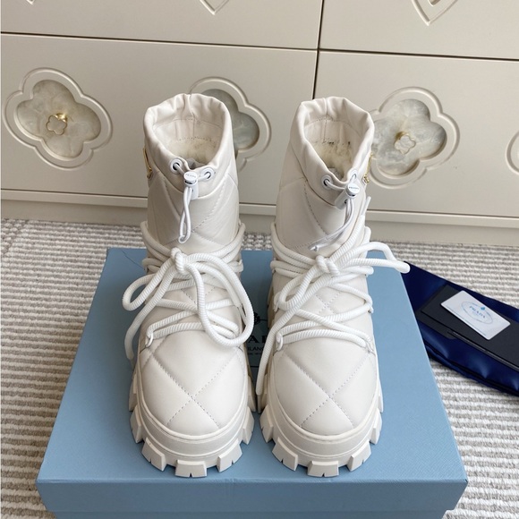 Prada White Winter & Rain Boots - Picture 3 of 9
